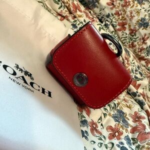Coach Red Leather AirPod Pro case